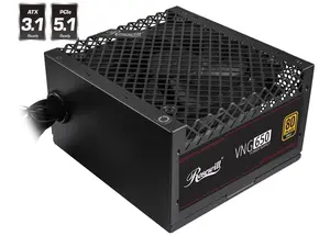 Rosewill VNG 650W 80+ Gold Certified, ATX 3.0 & 3.1 Compatible, Non-Modular, Low-Noise Power Supply, 450W PCIe 5.1 12V-2x6 Connector, High Quality Electrolytic Capacitor  - 5 Year Warranty - VNG650
