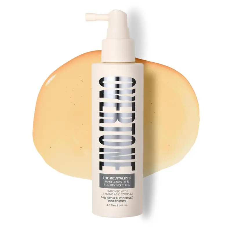 OVERTONE The Revitalizer Hair Growth & Fortifying Elixir – Leave-In Scalp Spray for Fuller, Thicker, Stronger-Looking Hair | Biotin, Caffeine & Niacinamide Elixir for Stronger Hair