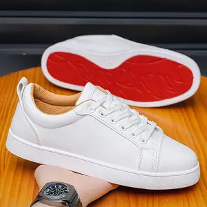 2025 New Men'S Red Sole Casual Shoes Simple Sneakers Fashion Versatile Trendy White