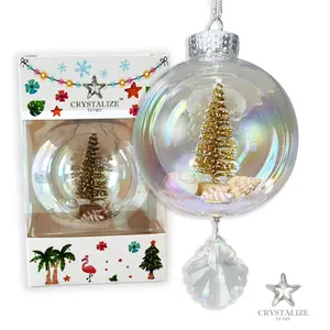 Shell Lover Plastic Ornament with Magnetic Crystal 3"x7"