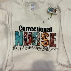 Correctional nurse sweatshirt with matching badge Pullover Womenswear