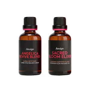 Essential Oil Set for Women' s Cycle Support – Angelica & Ylang-Ylang Natural Oils for Relaxation & Comfort - 2x50ml