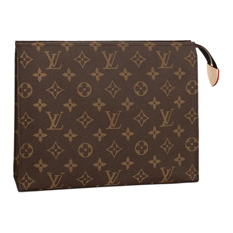 LOUIS VUITTON Toiletry Pouch 26 - Multifunctional Travel Toiletry Bag in Monogram Canvas and Leather for Men, Multifunctional Toiletry Bag