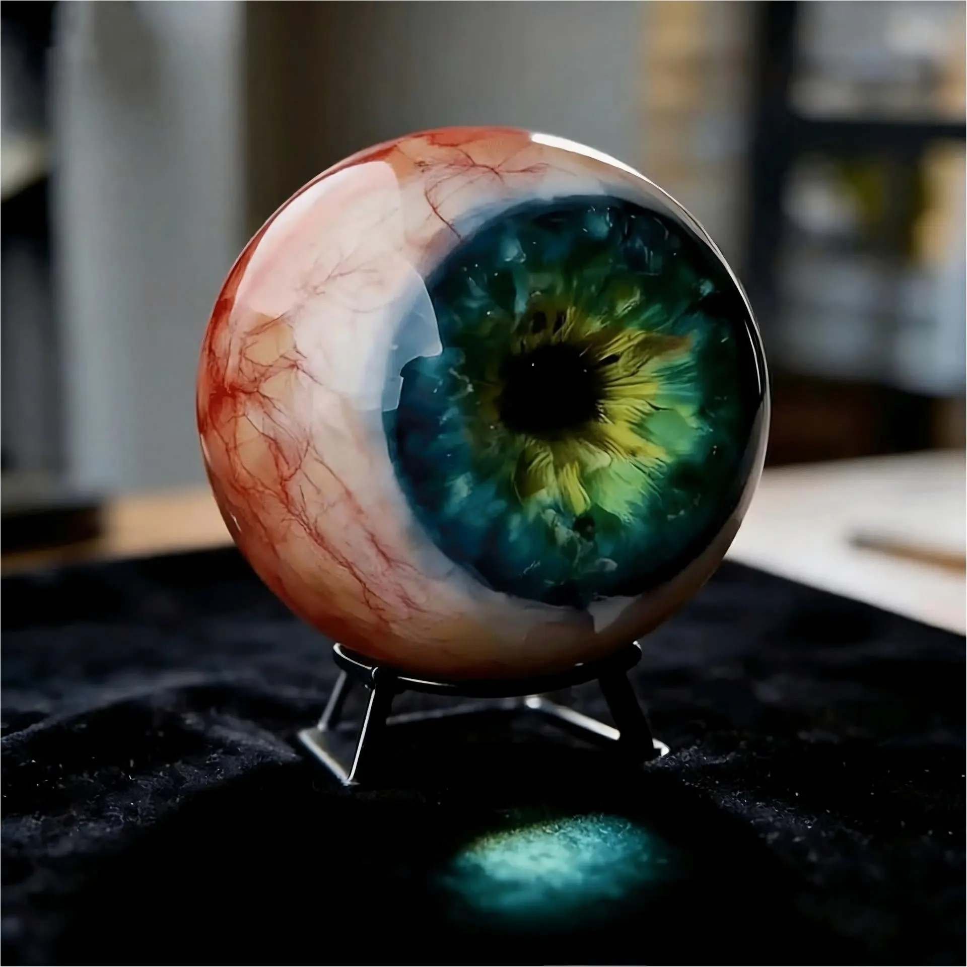 Creative Halloween Resin Ornament, Decorative Ornaments, Realistic Demon Monster Eye Horror Decor, Unique Personalized Halloween Decoration, Terrifying Resin Sculpture, Resin Figure, Decor Figurine, Decorative Figurines, Decorative Sculptures