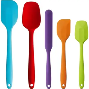 5-Piece BPA-Free Silicone Spatula Set, Non-Stick Heat-Resistant Rubber Utensils, Dishwasher-Safe Kitchen Tools for Baking & Cooking, Multicolor
