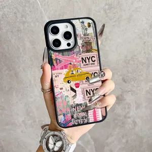 NYC Collage Magnetic Snap Case for iPhone 17/16 Pro Max 15 Pro 14 13 12 Mini 11 XR XS Plus SE Shockproof Slim Protective Cover