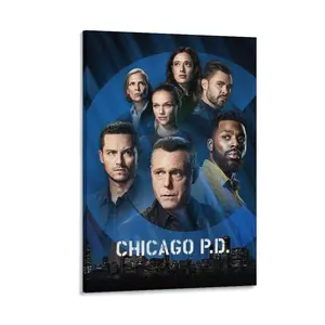 Chicago Pd Tv Series Poster 4 Poster Canvas Wall Art For Bedroom Decor Bar Office Room Decor Gift