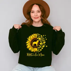 Sunflower Rottweiler Mom Shirt, Rottweiler Mama Sweatshirt, Rottweiler Shirt, Dog Owner Gifts, Mother's Day Gifts