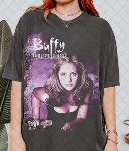 Comfort Colors Buffy The Vampire Slayer Vintage T-Shirt, Horor Movie Tee, Sunnydale Razorback Shirt, Gift For Woman and Man Unisex T-Shirt