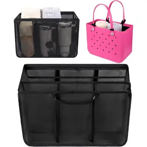 Beach Bag Organizer Compatible with X Large  Accessories Inserts, Lightweight Mesh Insert Divider Pouch for  XL , Beach Tote Bags Insert for Organizing