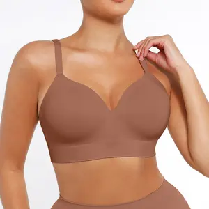 FeelinGirl Wireless Women's Push Up Seamless Full Coverage Supportive Comfortable T-Shirt Everyday Bra no Underwire