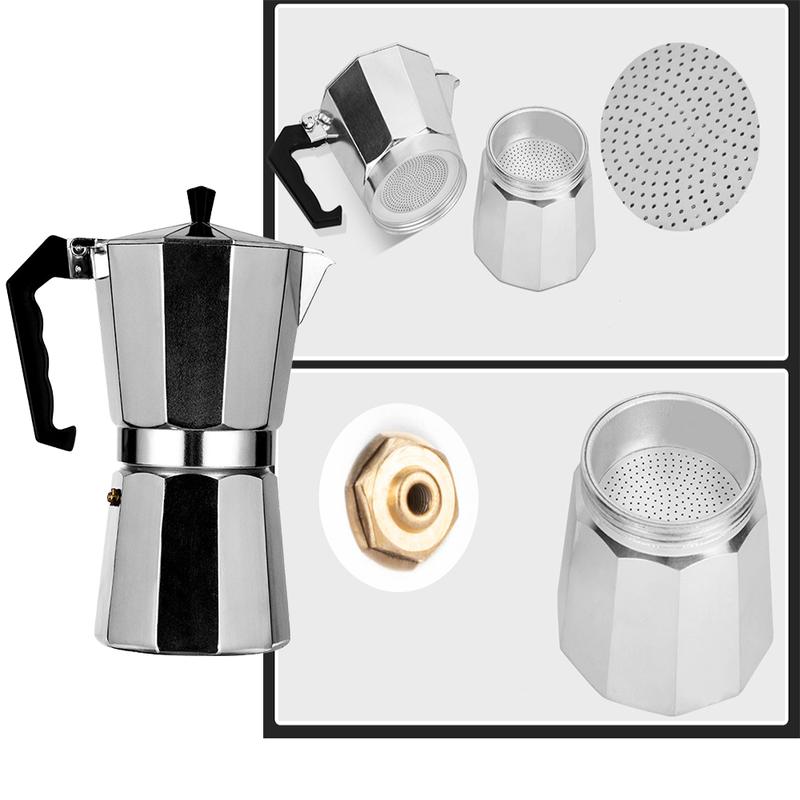 Italian Espresso Maker  2 Cup Stove Top Coffee Percolator Moka Pot