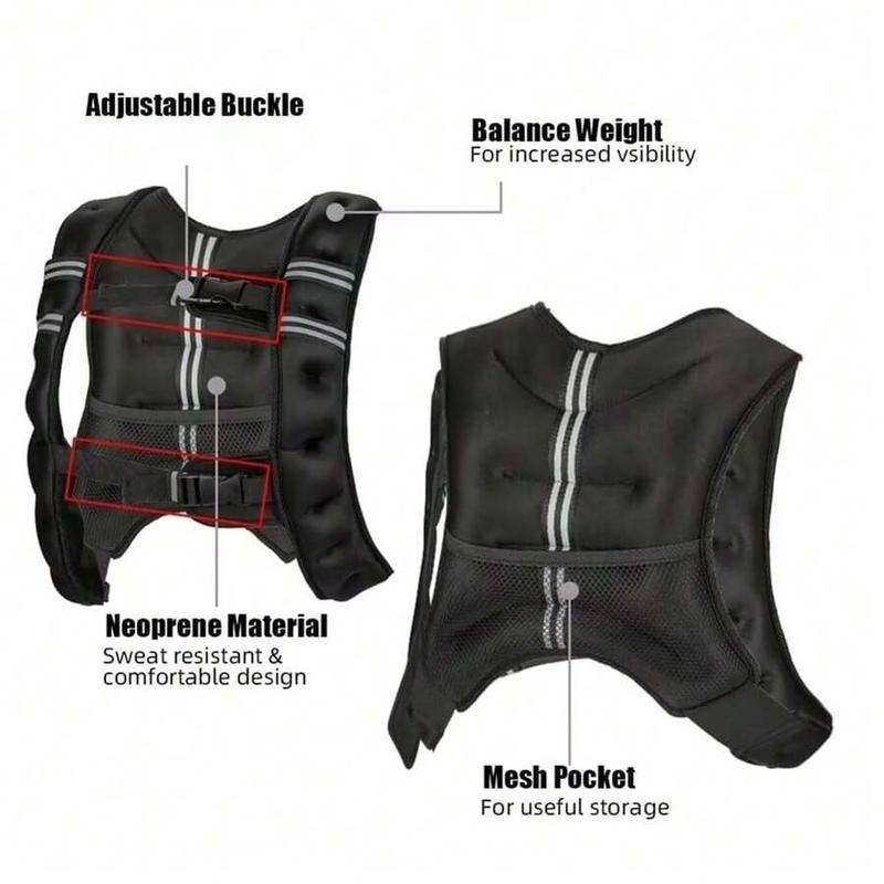 Weighted Vest, 12lb/16lb/20lb/25b/30lb for Men, Women with Reflective Stripe, Weight Vests Adjustable for Workout, Strength Training, Running, Fitness, Muscle Building, Weight Los Weighted Vest, 12lb/16lb/20lb/25b/30lb for Men, Women with Reflective Stripe, Weight Vests Adjustable for Workout, Strength Training, Running, Fitness, Muscle Building, Weight Los