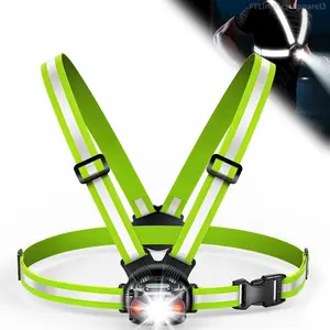 Running Lights for Runners, 500 Lumens 45 °     Adjustable Running Light with Dual-Reflective Straps, IPX4 Waterproof & USB Rechargeable Chest Light Vest for Night Walking/Cycling/JoggingFFLimitlessApparel3