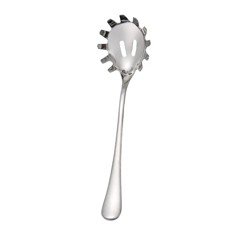 1PC Multifunctional Stainless Steel Noodle Spoon: Versatile Food Strainer and Spaghetti Server - Ideal Pasta Colander and Ladle Tool
