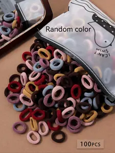 Random Color Mini Hair Ties, Cute Colorful Hair Ties, High Stretch Hair Ties, Fashion Hair Accessories for Women & Girls, Elastic Hair Accessory