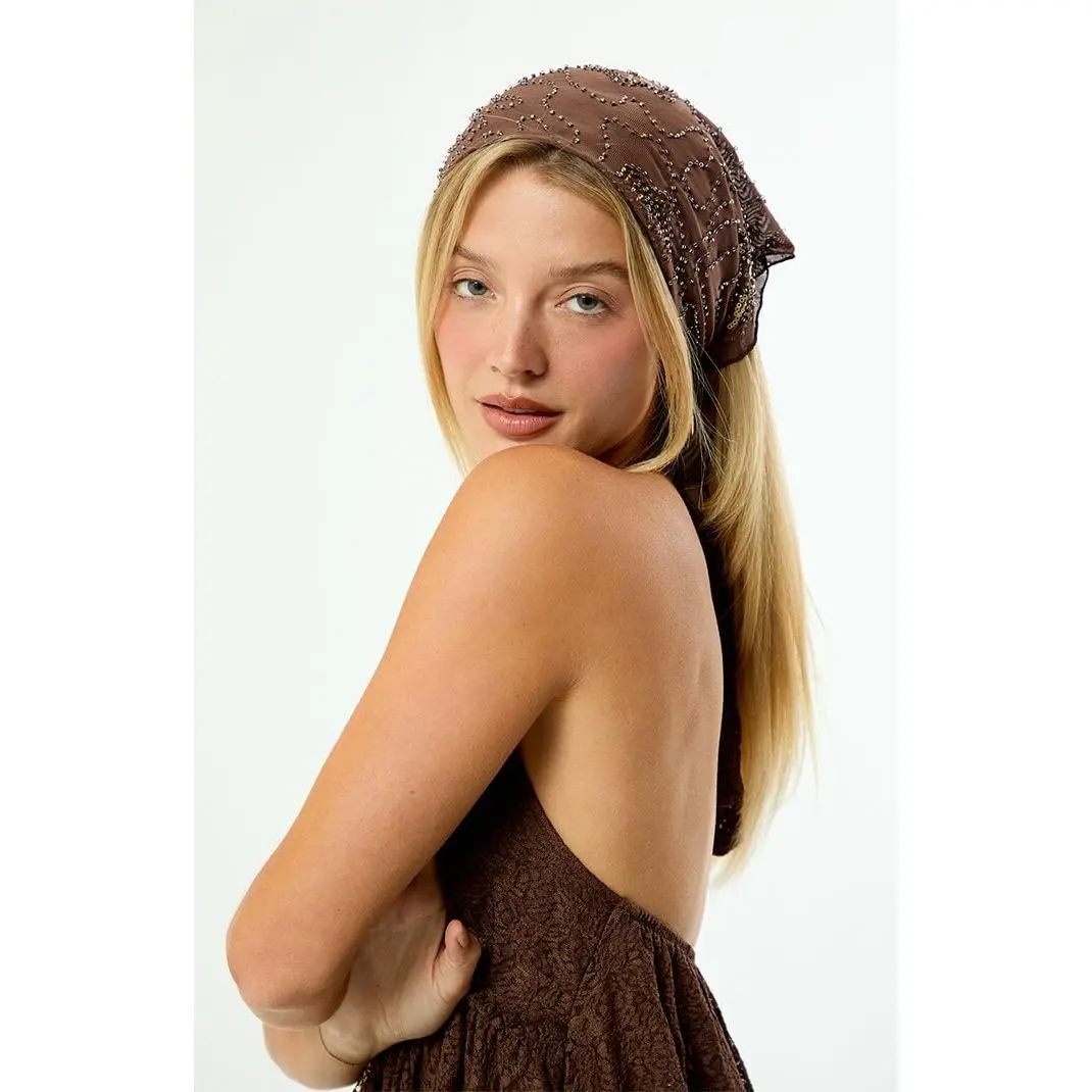 Pacsun Women's Kalea Beaded Headscarf Pacsun Women's Kalea Beaded Headscarf