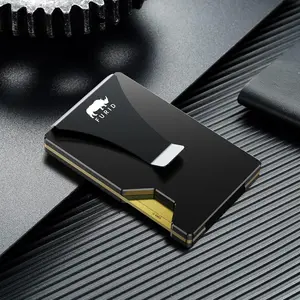 furid Minimalist Card Wallet for Men Slim: Rfid Metal Wallet with Money Clip Credit Card Holder - Gift for Man Husband at Brithday Stocking Stuffers