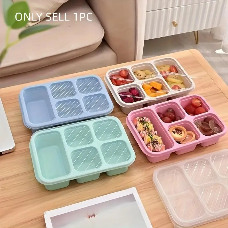Portable Snack Box with Lid, Leak-Proof Food Storage Container, Leakproof Container, Snack Containers, Ideal for Work, Travel, Camping, Picnic, Perfect Christmas Gift