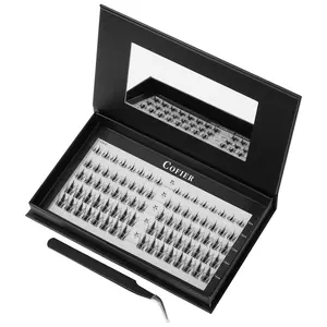 [Michelle Exclusive] Cofier No Glue Lash Kit Jelly-Coated Base Self Adhesive Individual Eyelashes 80/90/100 Pcs Easy Makeup Application with Tweezers Gentle & Moisture #Summervibes
