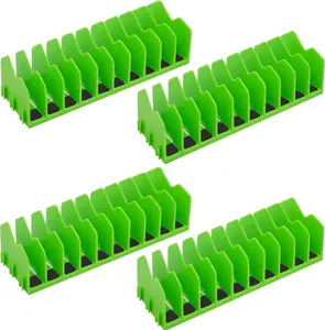 4 Pack Plier Organizer Rack, Pliers Organizer for Tools Cutters with Extendable Design & Non-Slip Rubber Base, 40 Slots Tool Box Drawer for Pliers, Wrenches, Screwdrivers,Green