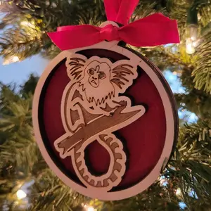 Marmoset Monkey Christmas Ornament - Personalized with your Marmoset's Name