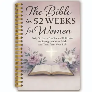 Women's 52-Week Bible Reading Plan, A5 Size, Daily Bible Study and Faith Reflection Pages, Christian Devotional Journal