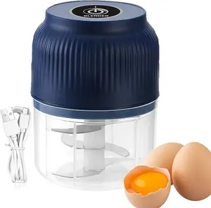 Meat Mincer, Vegetable Slicer, Electric Garlic Mincer, USB Rechargeable Mini Chopper, Compact Food Processor, Blender for Vegetables, Food Chopper for Ginger, Chili, Fruits, Meat, And More