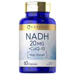 Carlyle NADH CoQ10 Supplement | 20mg | 60 Capsules | Mega Strength | Non-GMO, Gluten Free