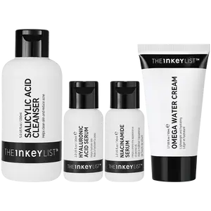 The INKEY List Blackhead Routine - AM & PM Skincare with Salicylic Acid, Hyaluronic Acid, Niacinamide, & Omega Water Cream for Blackheads and Breakouts