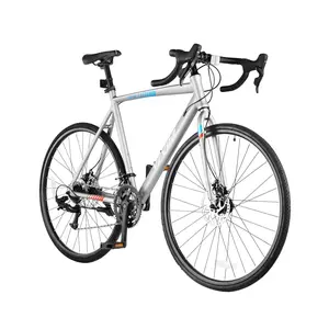 VEVOR Road Bike, 700C Wheels Racing Bike, L-TWOO 14 Speeds Drivetrain City Commuter Road Bicycle, Urban Adult Sport Bike with Lightweight Aluminum Alloy Frame, Drop Bar, Disc Brake, for Men Women