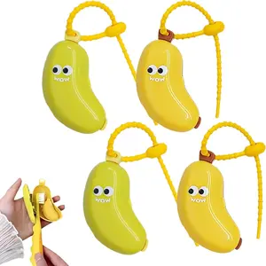 2-Piece Banana Toothbrush Cover Set Banana-shaped toothbrush cover with toothpaste squeezer Portable, reusable storage case for electric/manual toothbrushes Fruit-inspired design Perfect for home and travel