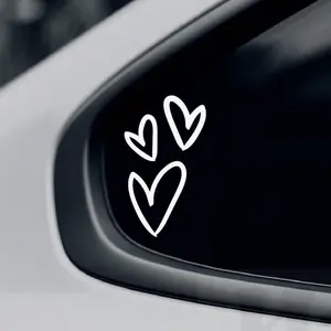 Hearts Car Decal, Heart Vinyl Decal, Laptop Sticker, Custom Car Decals, Car Window Decals, Bumper Stickers, Waterproof Sticker 7