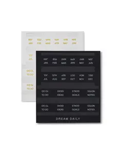 Planner Sticky Tabs- Aesthetic Gold Foil and Cream and Black Tabs for Notebooks, Journals, and Planners