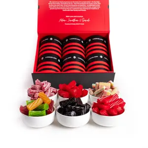 Licorice.com Best Seller Licorice Sampler Gift Box - 6 Flavors in Half-Pound Tubes | Includes Red Black Mix Sour Twist Cinnamon & More | Sweet Bonbon Candy Snack