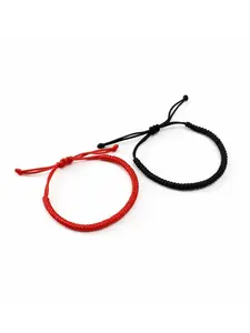 Handmade Braided Couple Bracelets, Rope Handchain Set of 2, Lucky Guardian Jewelry, Unisex Fashion Gift for All Seasons