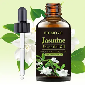 Natural jasmine essential oil, moisturizing, Hydrating, nourishing, soothing oil, Moisture, one bottle for multiple uses: body, hair, face, and diffuser, suitable for all light skin tones, ideal for summer care, provides sun protection, 100 ml/3.4 fl oz