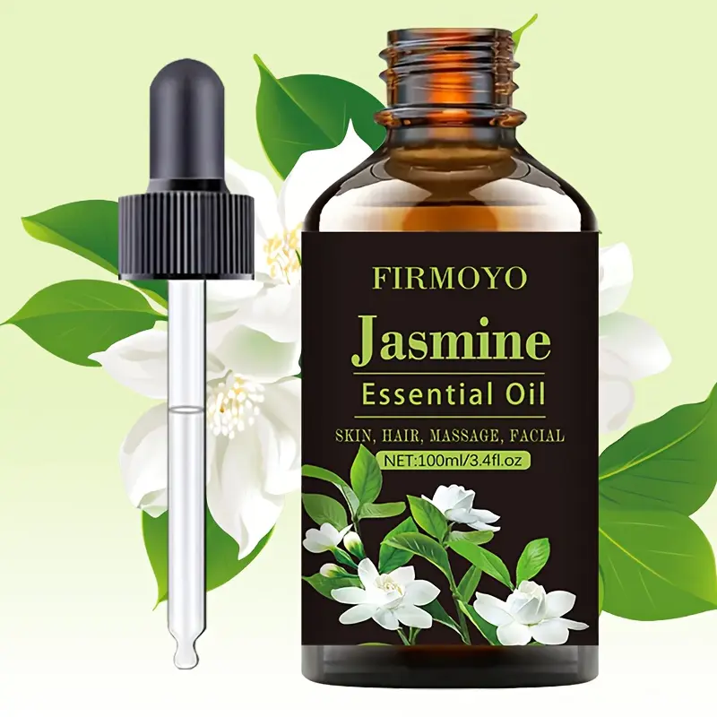 Natural Jasmine Essential Oil, Moisturizing and Nourishing, Body, Hair, Face, Massage, Diffuser, Suitable for All Light Skin, Summer Care, Sun Protection, Aromatherapy Body Oil, Moisturizing Body Oils, Scent Oils, Hydrating, Moisture