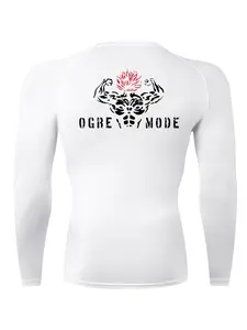 Men's Regular Fit Round Neck Raglan Sleeve Graphic Tee, Casual Long Sleeve Crew Neck T-Shirt for Spring & Fall, Men's Top for Gym Workout Running