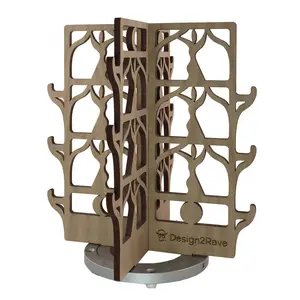 Rotating Walnut Sunglasses Rack - 12-Pair - Dancer Collection