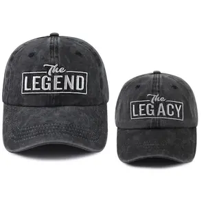 Daddy and Me Matching Outfits, Funny The Legend the Legacy Hats, Father Son Baseball Cap, Fathers Day Christmas Birthday Gifts for Dad Papa Boys Mini