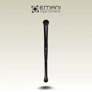 [Emani] Duo Shadow Brush for Seamless Eye Looks | Dual-Ended, Soft Vegan Bristles, Easy Blending