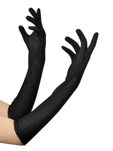 1920s Opera Gloves Satin Long Silk Gloves, Vintage Style Flapper Gloves, Gatsby Theme Party Accessories, Elegant Women's Handwear, All Seasons