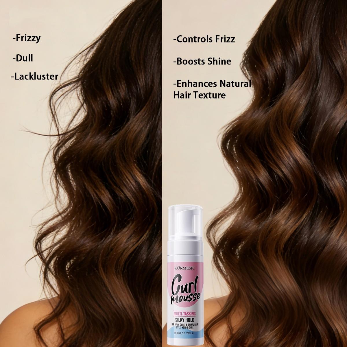 Curl Mousse | Defines & Adds Instant Volume for Frizz-free Curls | Simple,lightweight foam, for hydrated, frizz-free curls