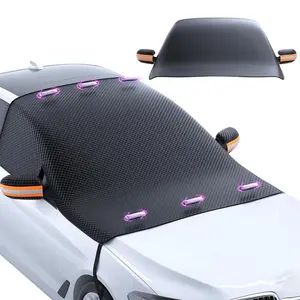 Car Half Cover UV Sunshade for Windshield and Windows, Blocks Heat and Ice Ideal for Hot Weather Outdoor Parking, Essential Auto Accessory for Snow Sun and Frost Protection