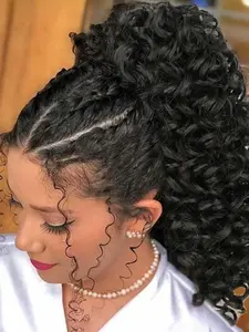 12 Inch Short Curly Drawstring Ponytail for Women, Clip-In Fake Ponytail, Synthetic Curly Hair Extensions, All Seasons Wear, Synthetic Curly Wigs