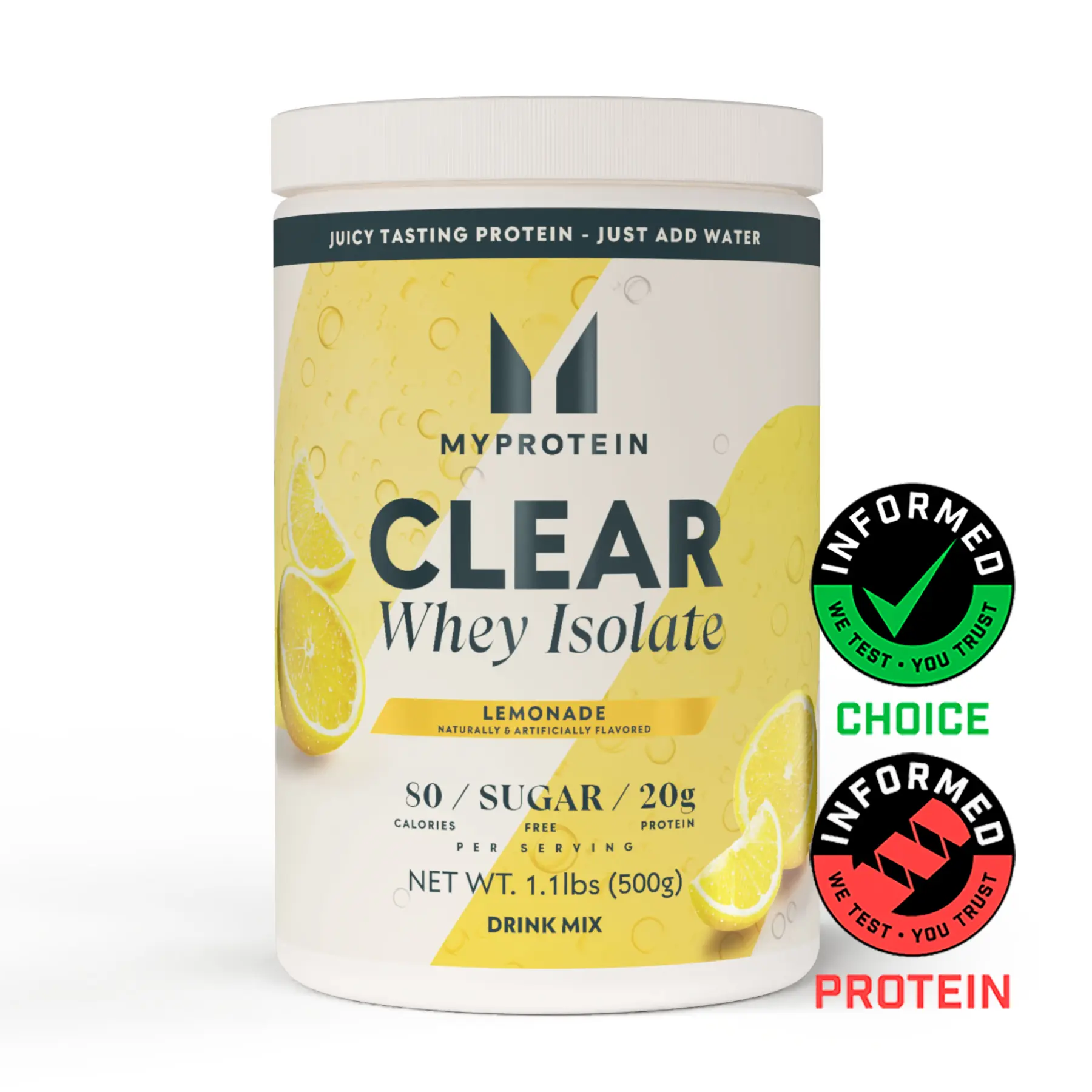 Myprotein Clear Whey Isolate - 20g High Protein Supplement, 90 Calories, Sugar-Free, Hydrolyzed Whey, Dietary Fitness Gym Muscle Healthcare Supplement