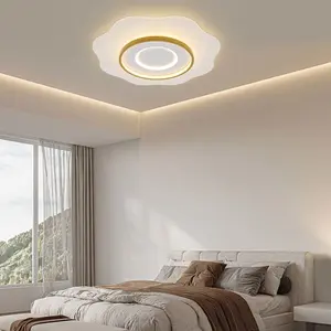 CNCEST Flower Shaped Ceiling Light with Remote, 60W Dimmable LED Flush Mount Fixture, 3000K-6000K Adjustable Color Temperature, for Bedroom Living Room Kitchen, 86-129 sq.ft Coverage