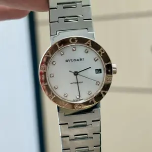 Bvlgari Vintage Automatic Steel Gold 33mm Custom White MOP MWT000633