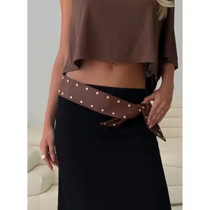 City Of Dreams Faux Leather Belt Brown / Gold